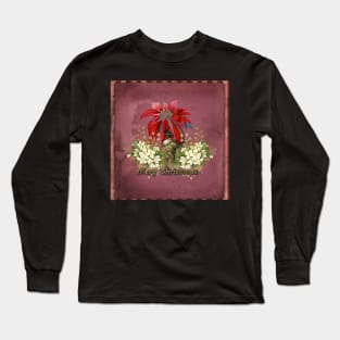 Cute christmas bird wish you a merry christmas Long Sleeve T-Shirt